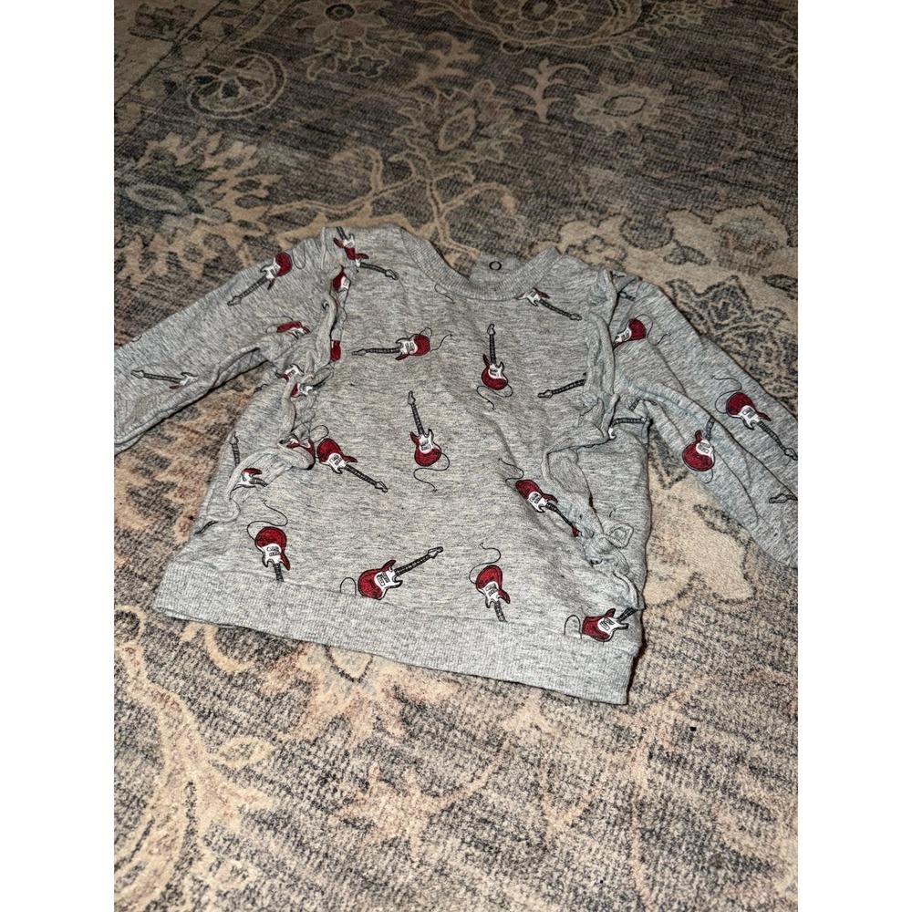 Infant Miles The Label Guitar Long Sleeve Crewneck Top